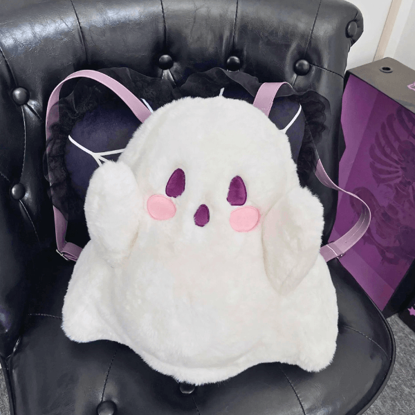 Spooky Chic White Ghost Backpack