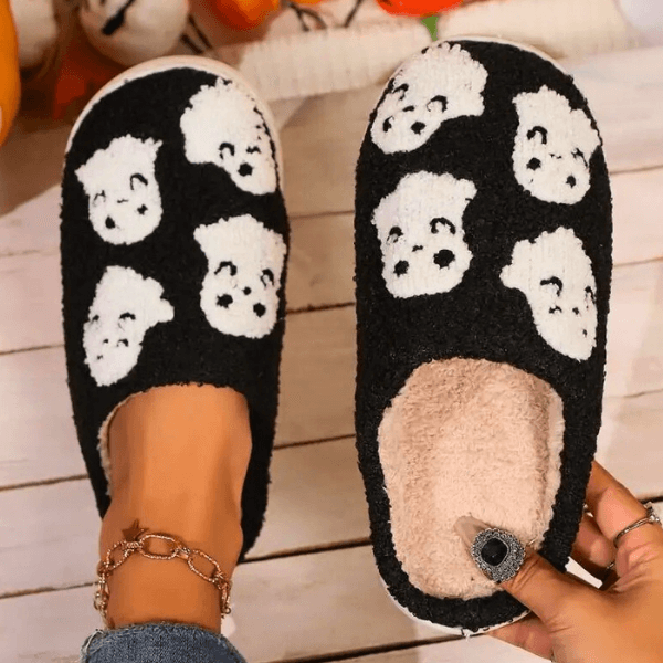 Spooky Cute Ghost Comfy Slippers