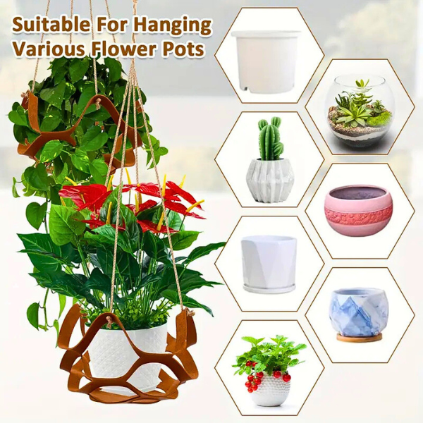 Elegant & Handmade Leather Plant Hanger