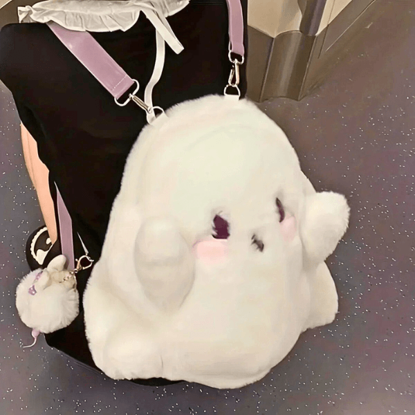 Spooky Chic White Ghost Backpack