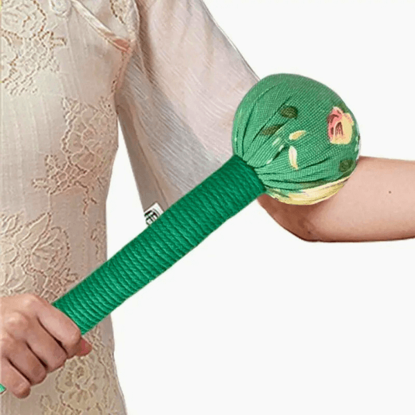 Long-Handled Wormwood Massage Hammer for Lymphatic Drainage