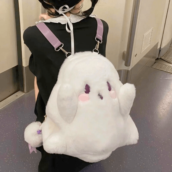 Spooky Chic White Ghost Backpack