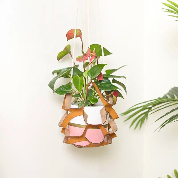 Elegant & Handmade Leather Plant Hanger