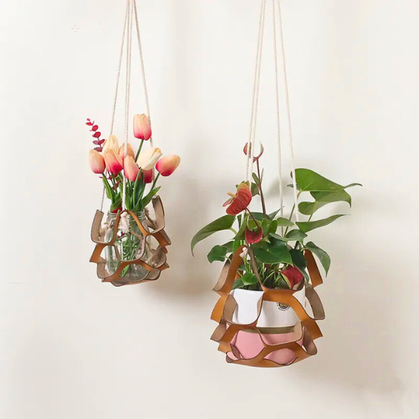 Elegant & Handmade Leather Plant Hanger