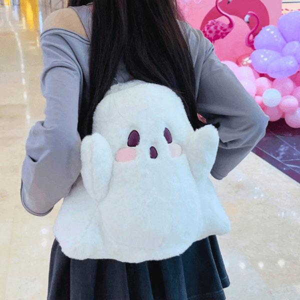 Spooky Chic White Ghost Backpack