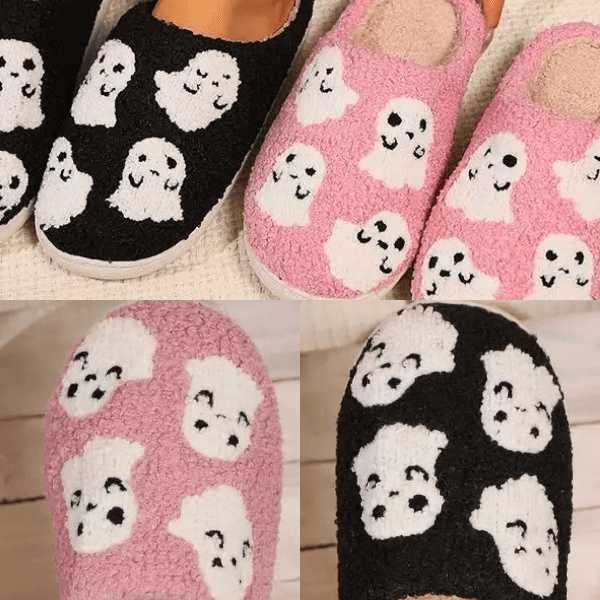Spooky Cute Ghost Comfy Slippers
