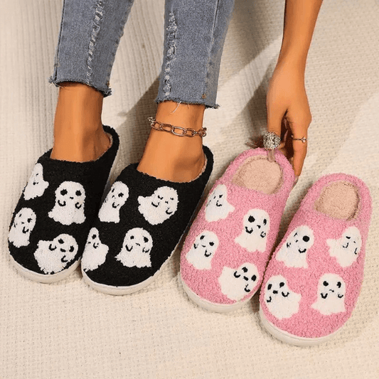 Spooky Cute Ghost Comfy Slippers