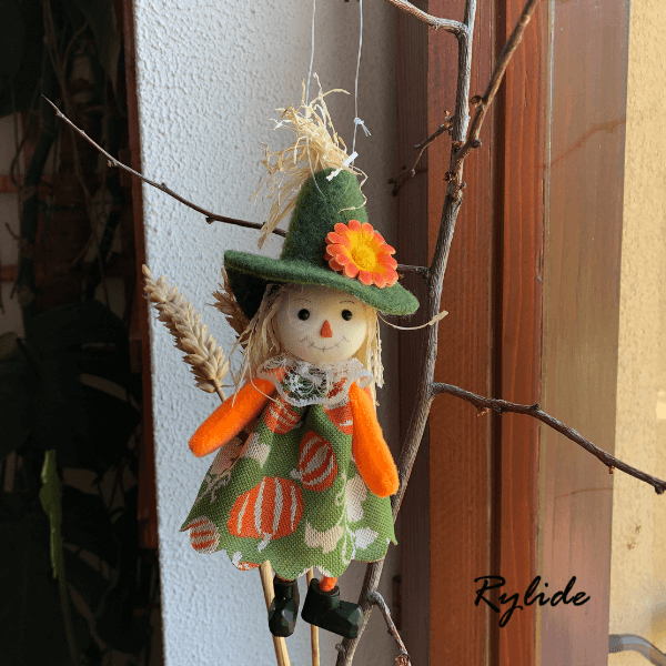 Hand-Painted Harvest Scarecrow Paper Towel Holder
