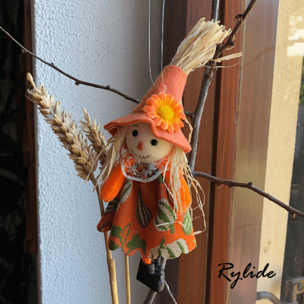 Hand-Painted Harvest Scarecrow Paper Towel Holder