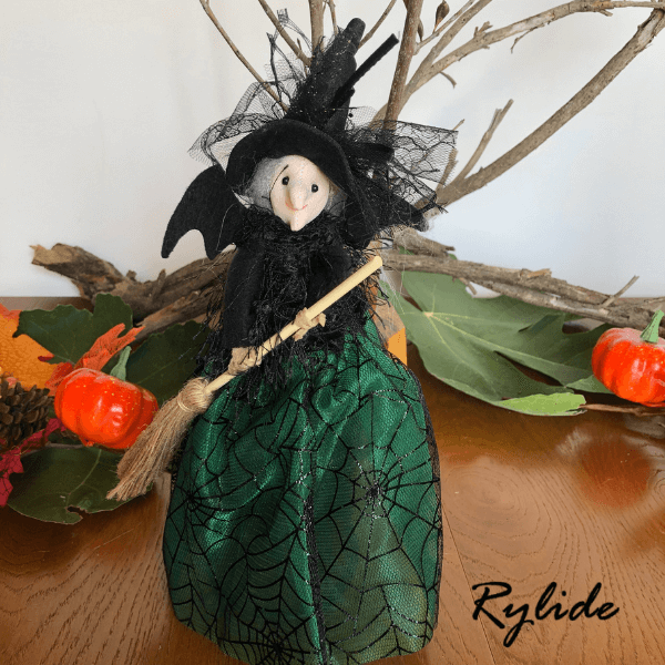 Halloween Witch Tree Top and Desk Decoration