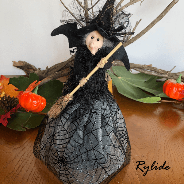 Halloween Witch Tree Top and Desk Decoration