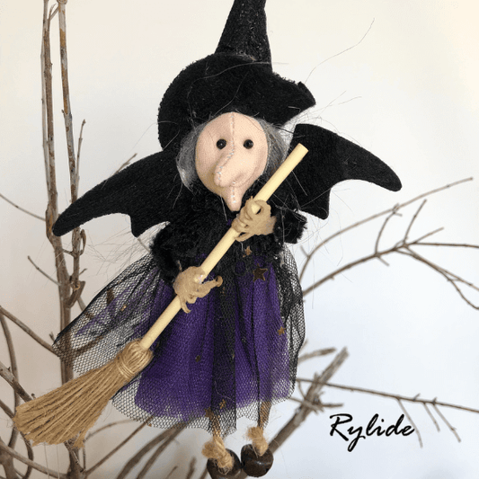 Handmade Halloween Witch Ornaments