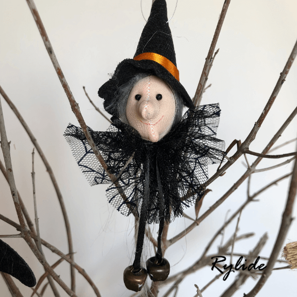 Handmade Halloween Witch Ornaments