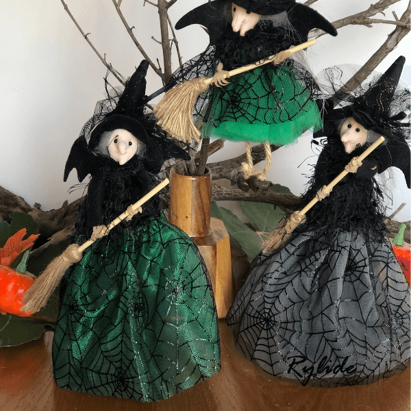 Halloween Witch Tree Top and Desk Decoration