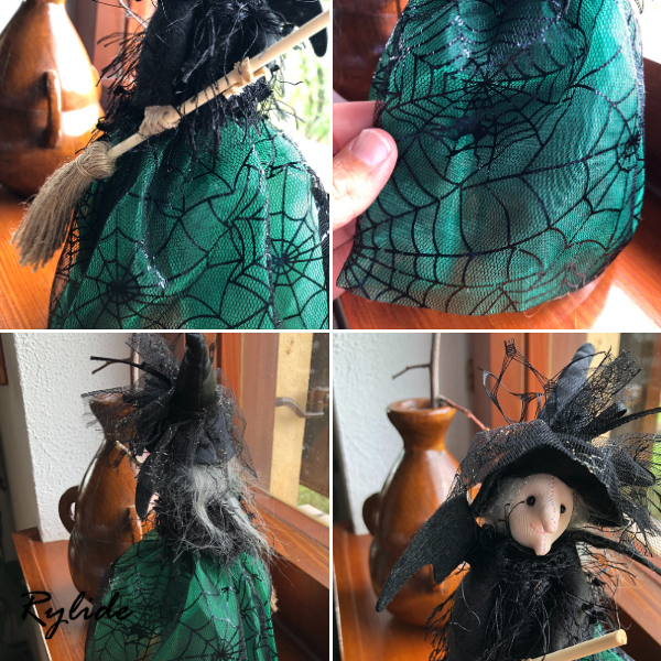 Halloween Witch Tree Top and Desk Decoration