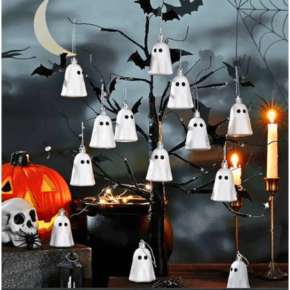 Floating Spooky Ghosts Halloween Decor Pack (Pack of 8)