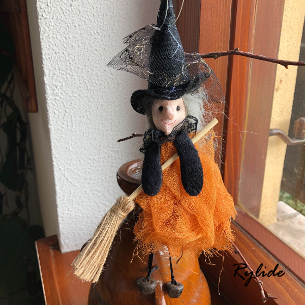 Handmade Halloween Witch Ornaments