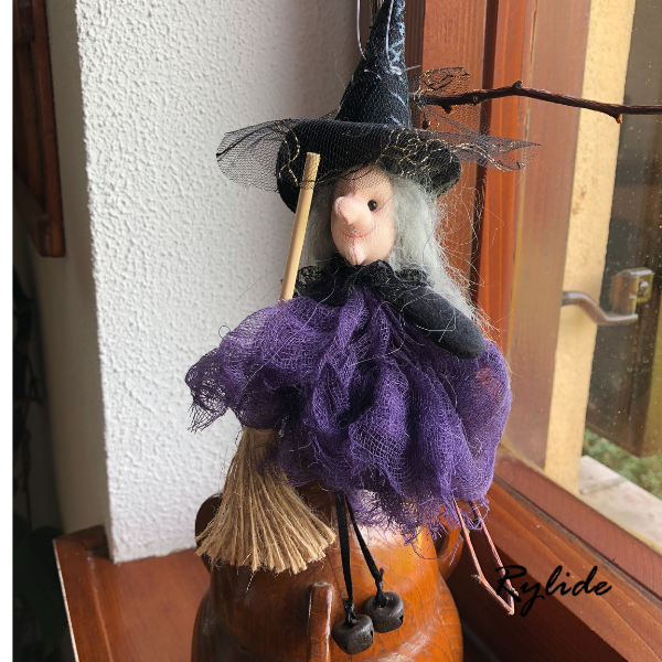 Handmade Halloween Witch Ornaments